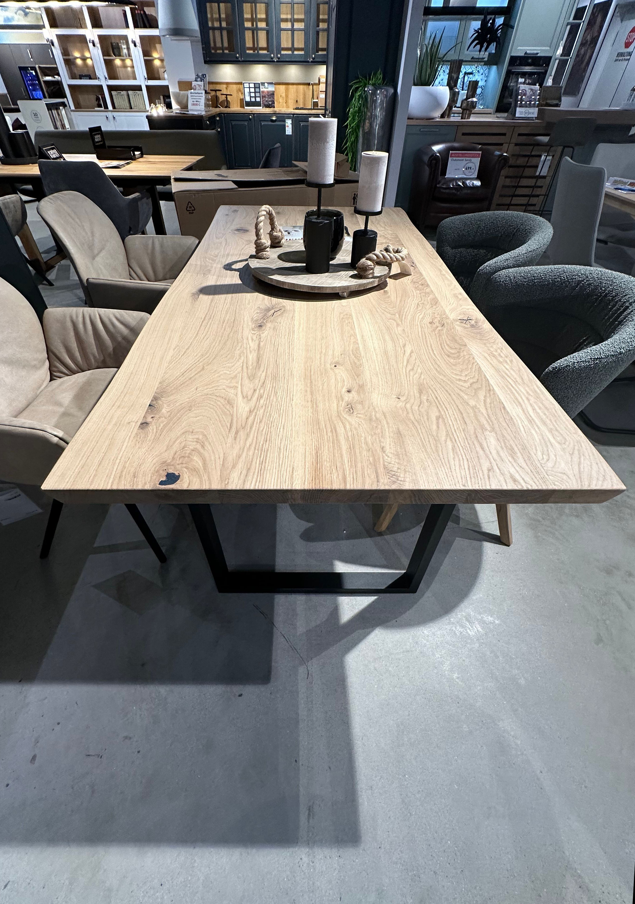 Esstisch Fargo Wildeiche Bianco geölt Wohnzimmer Esszimmer